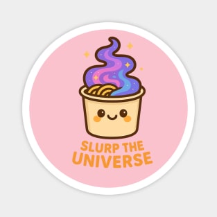 Slurp the Universe – Cosmo Bites Kawaii Galaxy Noodle Cup Design Magnet